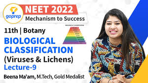 Biological Classification Viruses Viroids Lichens Class 11 Botany Neet 2022 L 9 Beena Ma Am Youtube