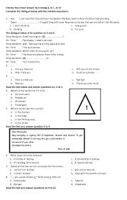 Read the diary entry and choose the correct answer a, b, c or d to complete it. Doc Choose The Correct Answer By Crossing A B C Or D Complete The Dialogue Below With The Suitable Expression Ahid L Academia Edu