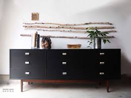 Dixie Chevron And A Black Credenza Martha Leone Design Mid Century Dresser Mid Century Modern Furniture Furniture