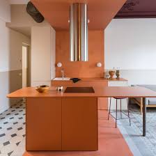New kitchen tile painting floor colour; Ten Home Kitchens That Use Colour To Make A Statement