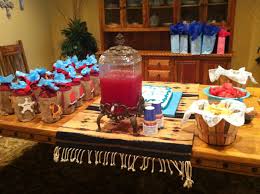 Pin By Laura Pearson On My Attempts At Pinterest Cowboy Baby Shower Baby Shower Gifts Baby Shower Table