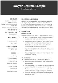 lawyer resume sample & writing tips