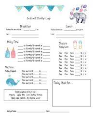 Free printable infant daily sheets. Infant Daily Report By Dannielle Byrne Teachers Pay Teachers
