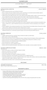 Medical quality assurance inspector resume. Electrical Inspector Resume Sample Mintresume
