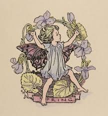 Original Antique 1920s Hand Coloured Spring Flower Fairy Plate Etsy Hand Coloring Flower Fairies Flower Fairy