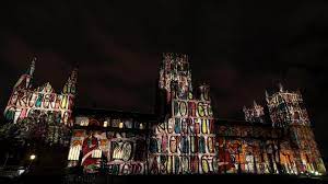The Crown Of Light Installation At Durham Cathedral During The 2013 Lumiere Durham Festival Durham Cathedral Dissolution Of The Monasteries Cathedral