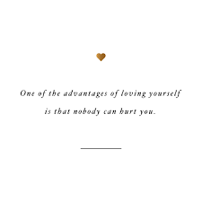 Falling in love, romantic & cute. Nobody Can Hurt You Self Love Quote