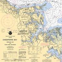 Virginia Poquoson Hodges Cove Nautical Chart Decor My