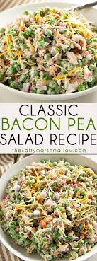 The Best Classic Pea Salad The Salty Marshmallow Recipe Pea Salad Recipes Pea Recipes Salad Recipes