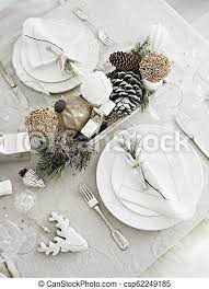 I bought some knarly butcher scissors for just this and it produces a great bird that hasn't had a chance to dry o. Christmas Dinner Centerpiece Top View On Winter Holiday Centerpiece And Table Served For Two Person It Decorated With Canstock