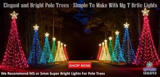 How To Make Pole Trees The Simple Mega Tree Outdoor Christmas Tree Christmas Light Displays Christmas Display