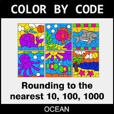 1,000+ free coloring pages for kids. Rounding To The Nearest 10 100 1000 Color By Code Coloring Pages Ocean