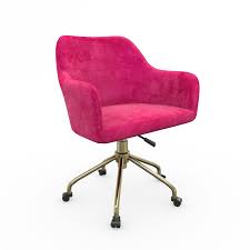 Great savings & free delivery / collection on many items. Marley Hot Pink Velvet Office Chair With Gold Legs Furniture123