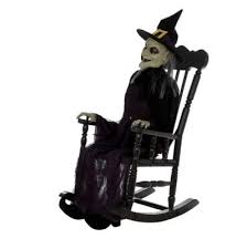 Home Accents Holiday 61 In Animated Witch In Rocking Chair With Led Eyes 8330 48996 The Home Depot Animated Witch Rocking Chair Animated Halloween Props