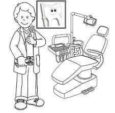 Dentist Dental Profession Coloring Pages In 2020 Coloring Pages Dentist Tooth Cartoon