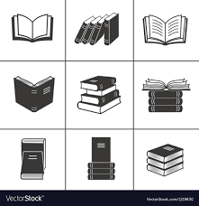 Book Icons Set Vector Image On Vectorstock Book Icons Icon Set Vector Icon Set