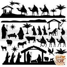 Nativity Scene Baby Christ Clipart Christmas Nativity Scene Etsy Nativity Scene Silhouette Nativity Silhouette Nativity Scene Diy