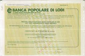 Inoltre, trova nelle vicinanze banca a parma. Banca Popolare Di Lodi Titolo Finanziario Storico Scripomuseum