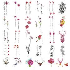 A watercolor tattoo is a bright, vivid marking made up of a number of subtle color gradients and techniques. Everjoy Watercolor Flower Temporary Tattoos 30 Pcs Leaves Words Animal Black Bright Color Flower Sketch For Adults Women Men Kids Boys And Girls Buy Online In Morocco At Desertcart Ma Productid 95679225