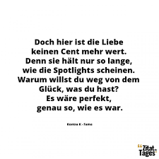 Doch Hier Ist Die Liebe Keinen Cent Mehr Wert Denn Sie Hält