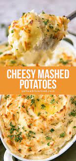 Easy Cheesy Mashed Potatoes Recipe Yellowblissroad Com Recipe Potato Side Dishes Thanksgiving Side Dishes Cheesy Mashed Potatoes