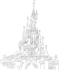 Disneyland Paris Castle Line Art Disney Castle Drawing Disneyland Castle Disney Drawings