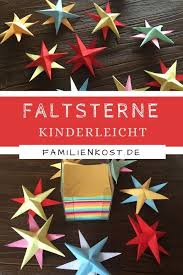 3d Sterne Basteln Mit Kindern Aus Papier Anleitung 3d Sterne Basteln Basteln Weihnachten Sterne Basteln Mit Kindern