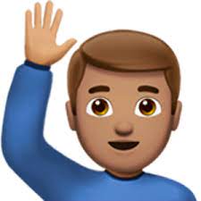 😄 grinning face with smiling eyes; Happy Person Raising One Hand 3 Man