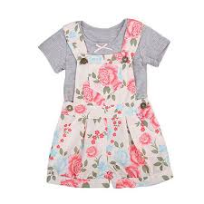 Us 7 32 12 Off Cute Newborn Infant Carters Kid Baby Girl Clothes Cotton T Shirt Floral Romper Lovely Jumpsuit Outfit 2pcs In Clothing Sets From