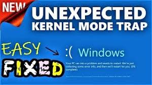 The error 'unexpected kernel mode trap' appears when there is something wrong with your ram, or when there's something wrong with a driver you installed on your pc. Unexpected Kernel Mode Trap Windows 10 Boot Error How To Fix Blue Screen Error Code 0x0000007f Youtube