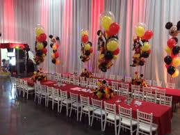 Complete With Mini Chiavari Chairs Kids Birthday Kids Party Mickey Mouse Theme