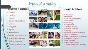 But they do not affect the opinions and recommendations of the. Types Of A Hobby Prezentaciya Onlajn