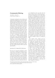 Pdf Community Policing