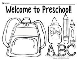 She read the book with me and then copied the color word into the blank on. Coloring Pages For Back To School Pre K 1 Classrooms By Maria Gavin