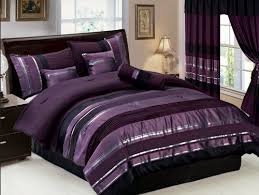 Amazon Com 7 Pc Modern Purple Black Silver Chenille Comforter Set Bed In A Bag King Size Bedding Home Purple Bedrooms Purple Bedding Purple Bedding Sets