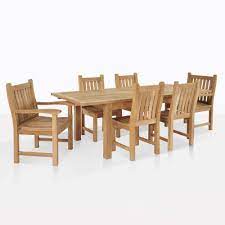 Many of our teak outdoor dining sets include folding, stacking and extending options for added practicality. Capri Teak Outdoor Dining Set W Extension Table Teak Warehouse