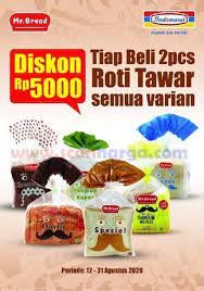 Mr Bread Promo Diskon Rp5000 Tiap Beli 2 Pcs Roti Tawar Semua Varian Scanharga
