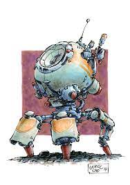Mobile Relay Bot Art Print By Jerel Dye X Small Robot Concept Art Concept Art Characters Robot Art