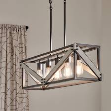 Barrington 32 5 Light Linear Chandelier Anvil Iron Kichler Lighting