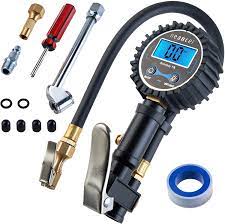 Amazon Com Digital Tire Pressure Gauge Portable Air Pressure Gauge Pressure Tool For Truck Auto Bike Inner Tube Small Handheld Pistol Gun Style Heavy Duty Accurate Psi Pump With Hose