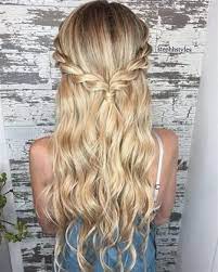 Braid Half Up Frisur Ideen Prom Frisuren Half Up Frisuren Long Hair Updo Long Hair Styles Easy Hairstyles For Long Hair