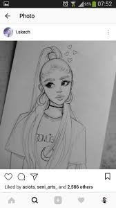 Yaassss another ariana drawing…my last one i drew from your other tutorial got so much positive feedback and i'm itching to draw this one which is in fact what i am doing now. Pin By Chrissy Toth On Everything Drawing Art Art Drawings Sketches Simple Girly Drawings Girl Drawing Sketches