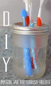 It is usually recommended to put it upright so that the water can flow away from the. Diy Mason Jar Toothbrush Holder With Tom S Of Maine