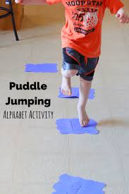 Puddle Jumping Alphabet Activity Preschool Weather Alphabet Activities Literacy Activities Preschool