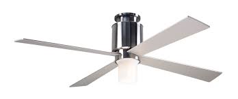 A ceiling fan design must be such that the fan generates large amounts of air movement but yet performs its task quietly and consumes low amounts of energy. Lapa Flush Ceiling Fan With Light By Modern Fan Co Lap Fm Bn 50 Nk 552 002