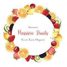 Telechargez Banniere De Couronnes De Fruits De Saison Tropicale Banniere Cadre De Fruits De La Passion Orange Frais Et Savoureux Gratuitement Fruit Wreath Banner Design Fruit Wallpaper