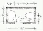 Small powder room dimensions