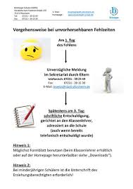 2012 entschuldigungen, kinder 1 comment. Vorgehensweise Bei Unvorhersehbaren Fehlzeiten Ubersicht Fur Die Eltern Broetzingerschules Webseite