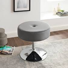 Find bathroom vanity chairs and stools. Amazon Com Art Leon Vanity Stool Modern Large Round Swivel Adjustable Makeup Vanity Benche And Stool For Bathroom Bedroom Grey Kitchen Dining