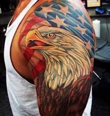 Black And White Eagle Flag Tattoo Pin On Tattoo Images